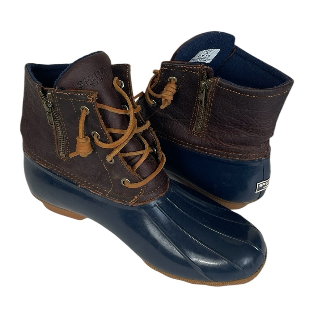 B3 Women’s Sperry Saltwater Leather Waterproof Rain Duck Boots 11 - Picture 5 of 5